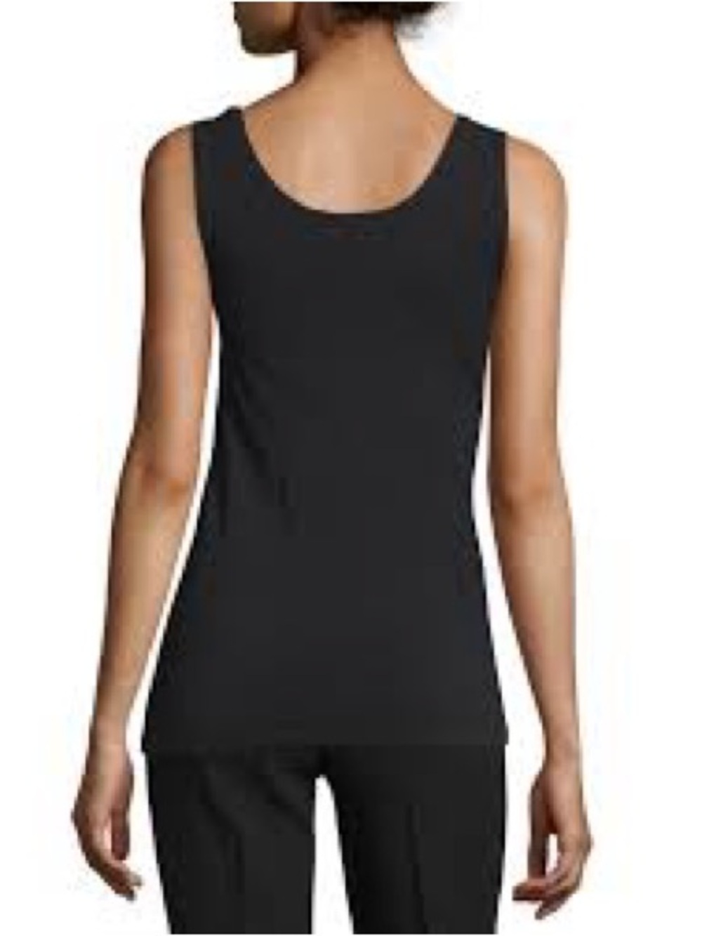 LMT: Elie Tahari Black Embroidered Versatile Tank Top